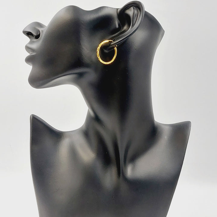 21K حلق ذبلة-مجوهرات الشيخ سعيد-Saeed Jewelry 