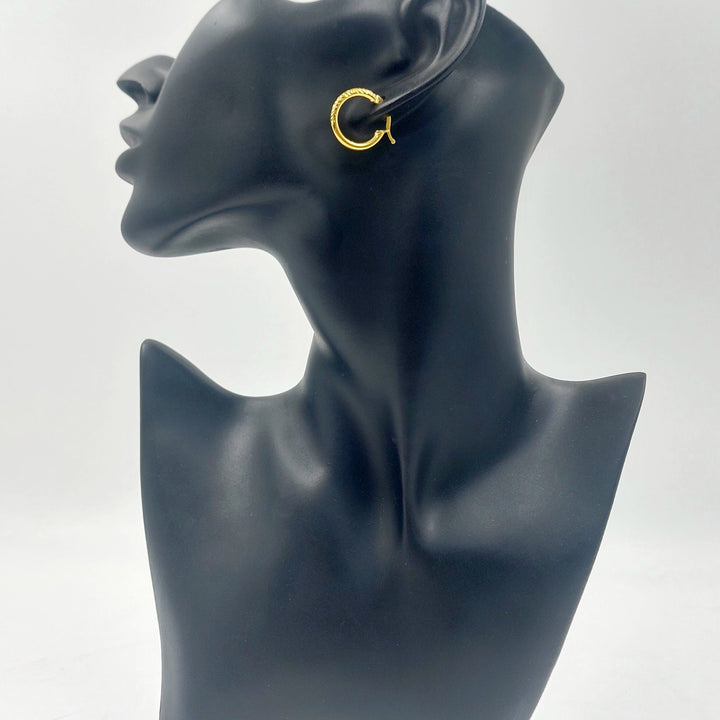 Hoop Earrings Made of 21K Gold by Saeed Jewelry 