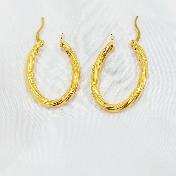 Hoop Earrings Made of 21K Gold by Saeed Jewelry 