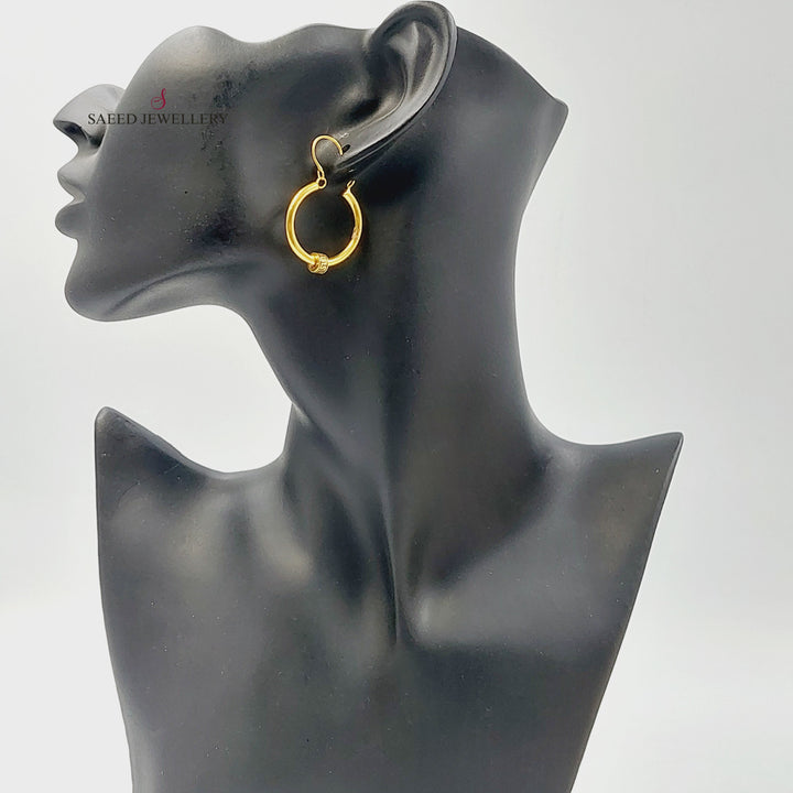 Hoop Earrings Made of 21K Gold by Saeed Jewelry 