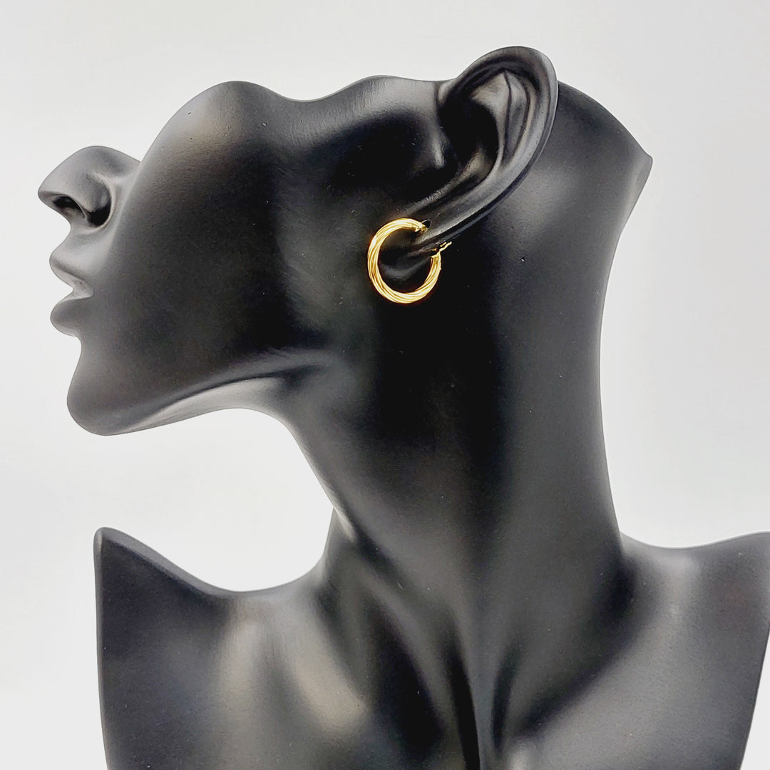 21K حلق ذبلة-مجوهرات الشيخ سعيد-Saeed Jewelry 