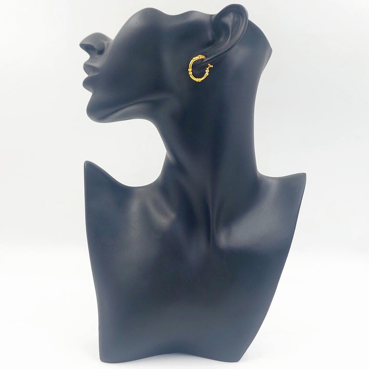 Hoop Earrings Made of 21K Gold by Saeed Jewelry 