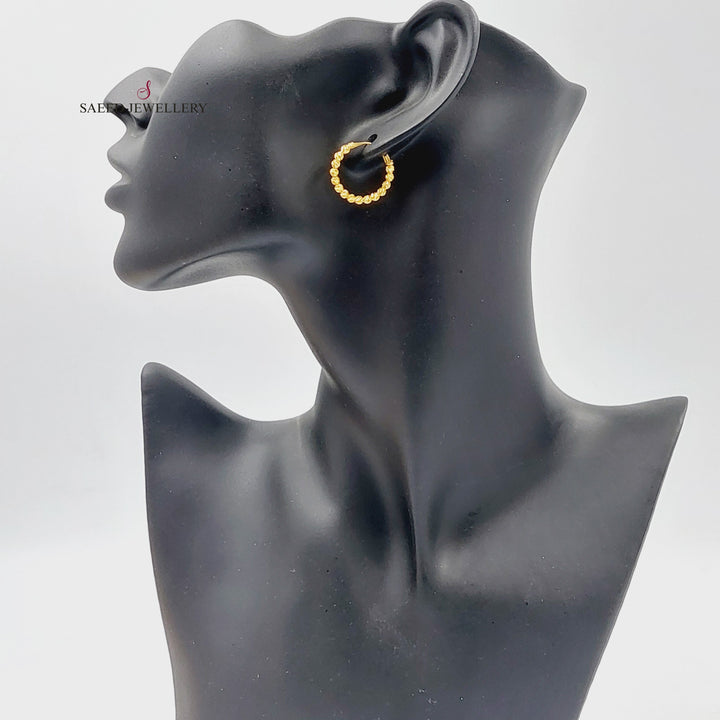 21K Gold Hoop Earrings by Saeed Jewelry - Image 5