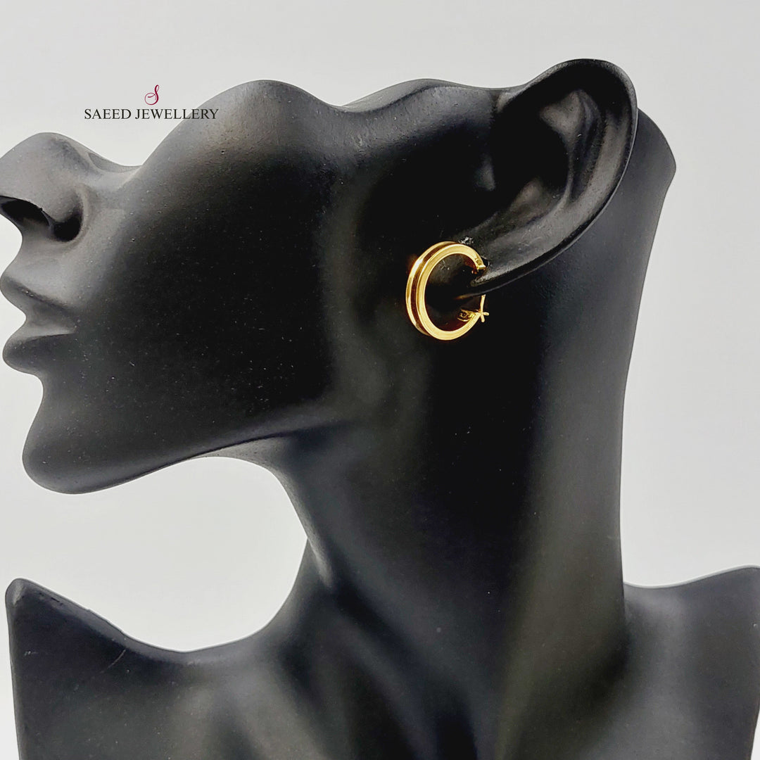 Hoop Earrings Made of 21K Gold by Saeed Jewelry 