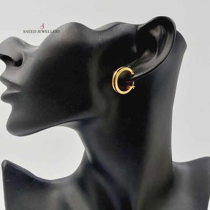 Hoop Earrings Made of 21K Gold by Saeed Jewelry 