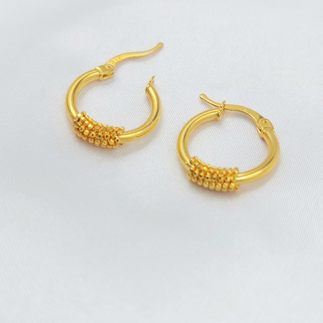 21K حلق ذبلة-مجوهرات الشيخ سعيد-Saeed Jewelry 