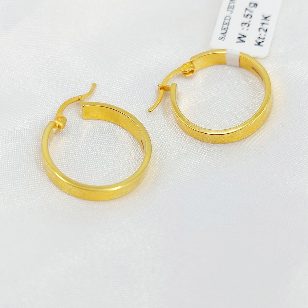 21K حلق ذبلة-مجوهرات الشيخ سعيد-Saeed Jewelry 