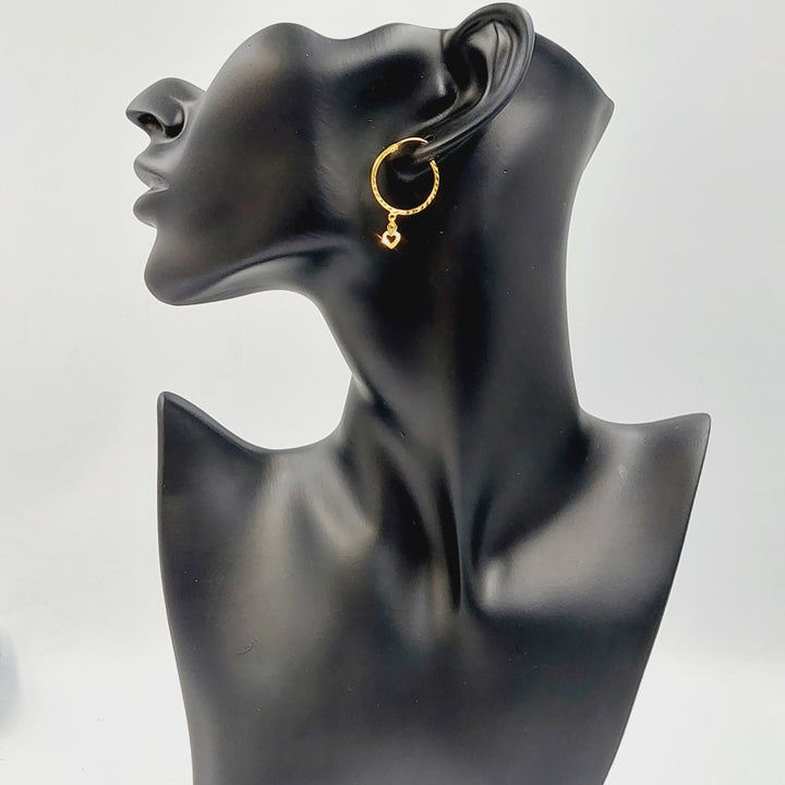 21K حلق ذبلة-مجوهرات الشيخ سعيد-Saeed Jewelry 