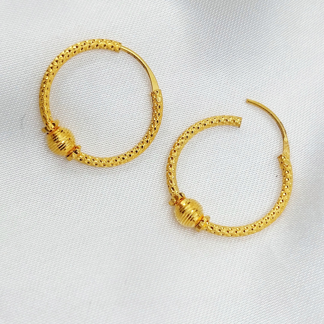 21K حلق ذبلة-مجوهرات الشيخ سعيد-Saeed Jewelry 