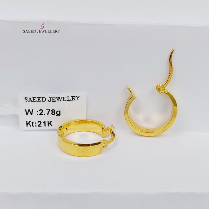 21K Gold Hoop Earrings by Saeed Jewelry - Image 3