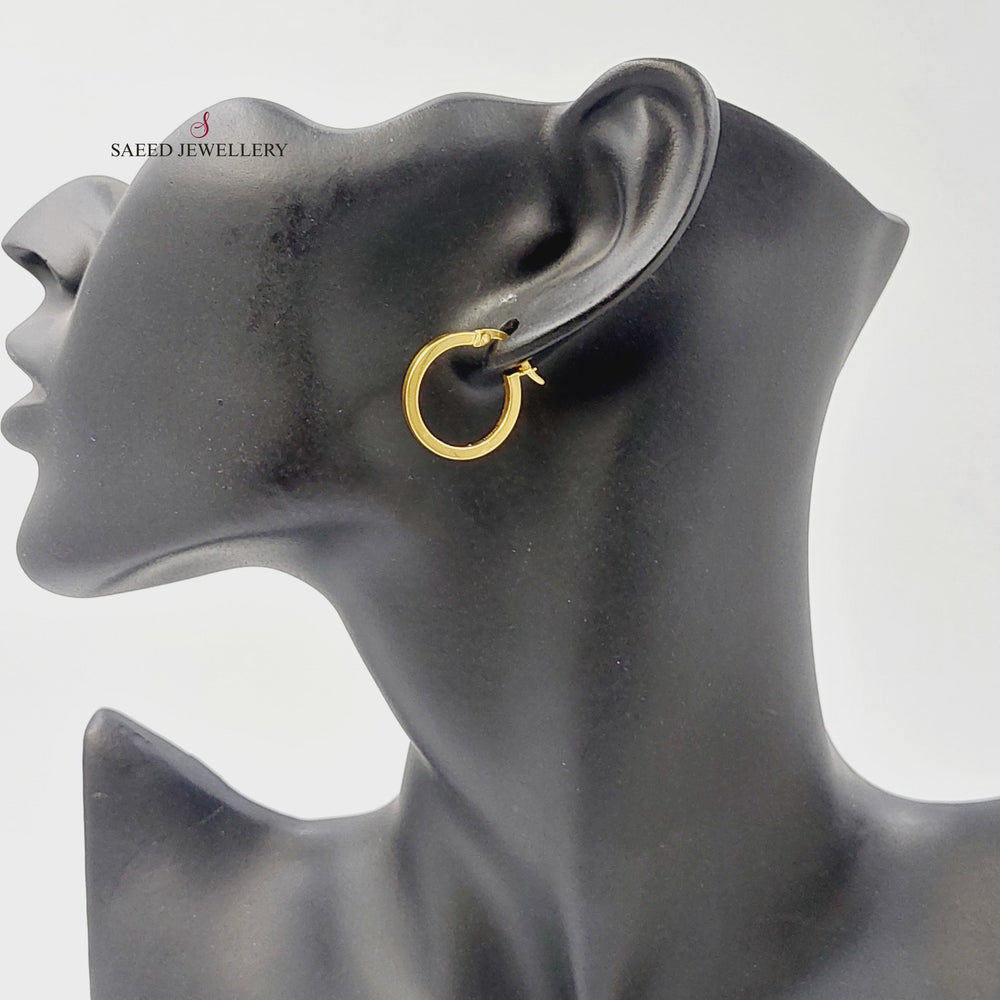 Hoop Earrings Made of 21K Gold by Saeed Jewelry 