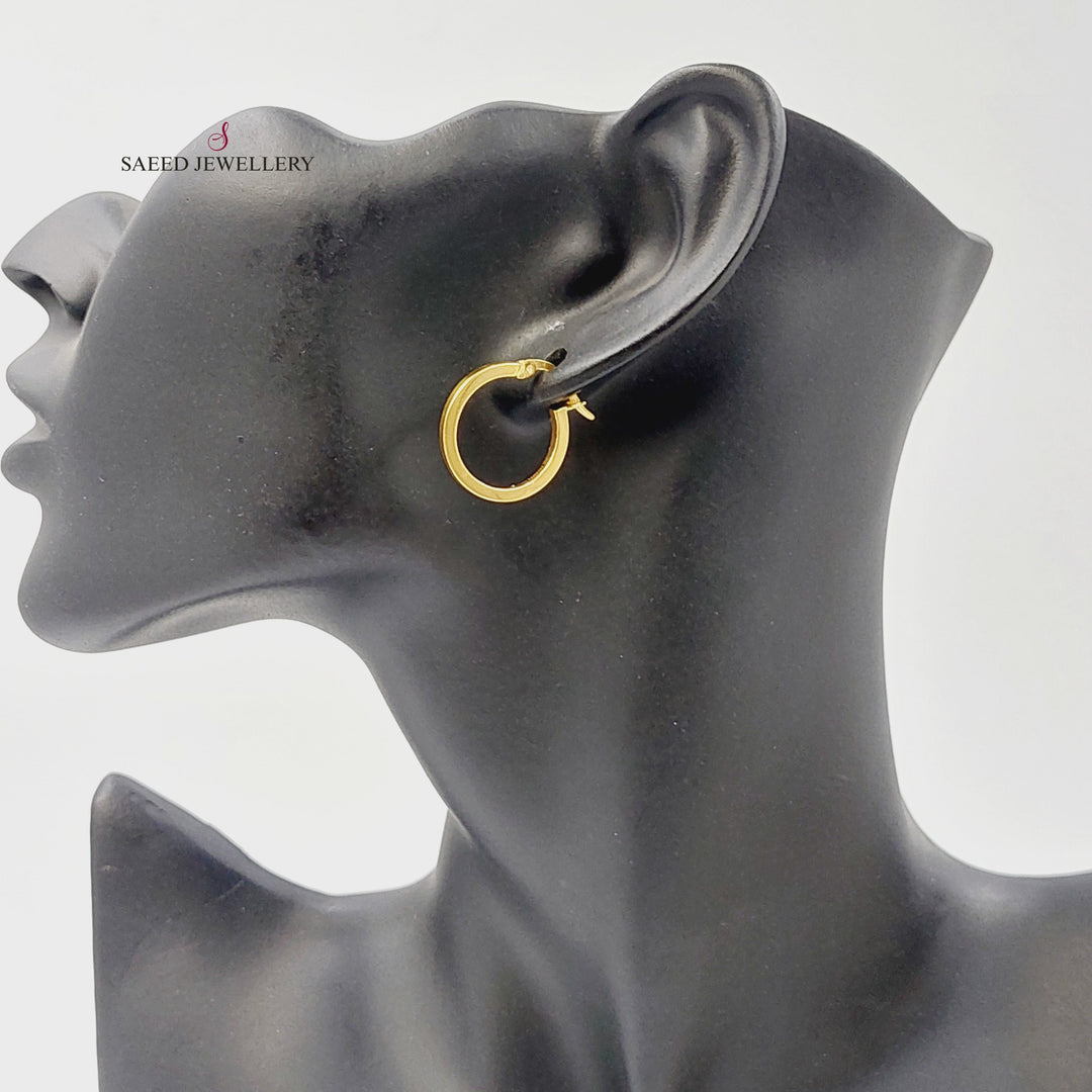 Hoop Earrings Made of 21K Gold by Saeed Jewelry 