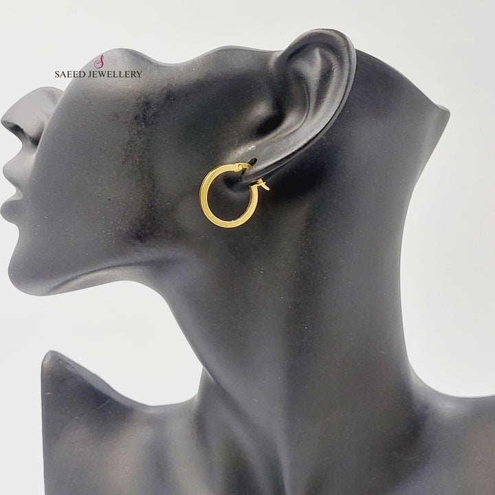 Hoop Earrings Made of 21K Gold by Saeed Jewelry 