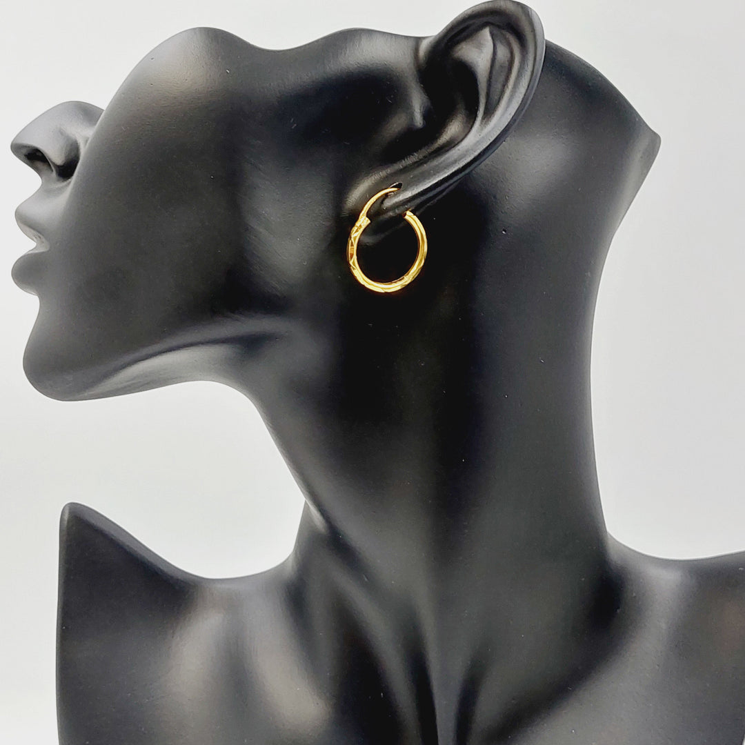 21K حلق ذبلة-مجوهرات الشيخ سعيد-Saeed Jewelry 