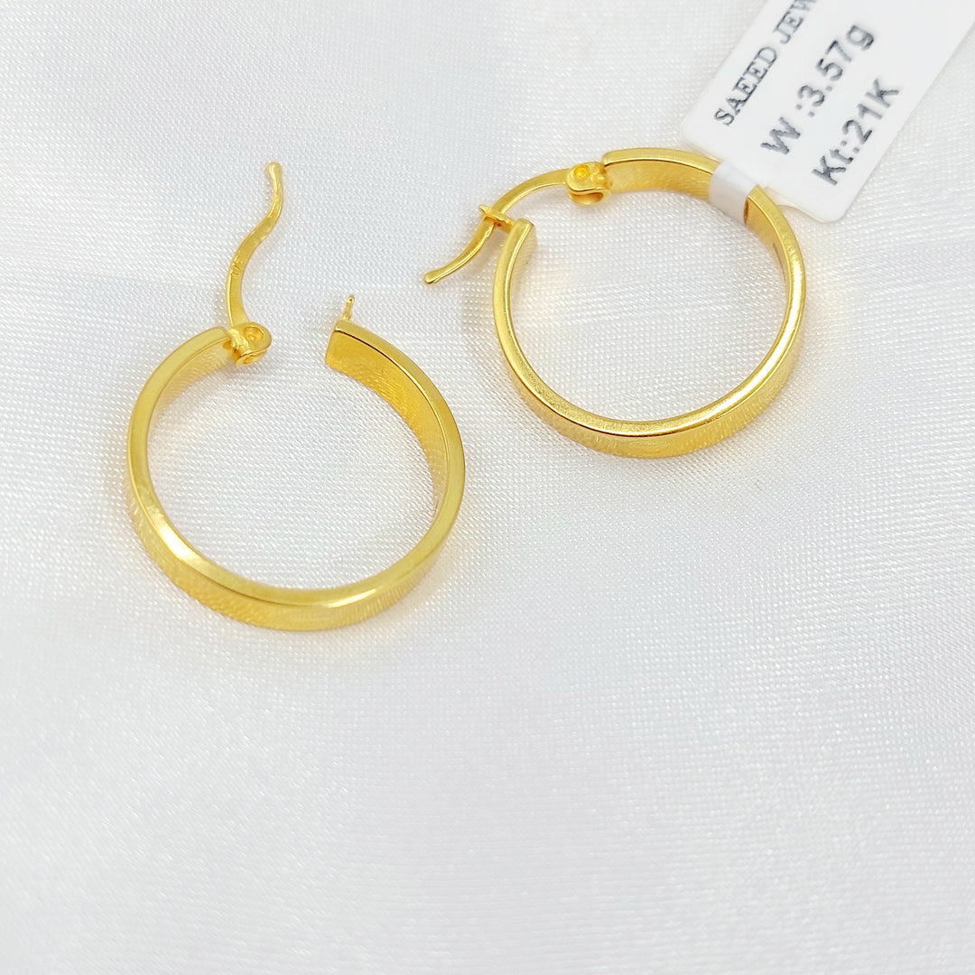 21K حلق ذبلة-مجوهرات الشيخ سعيد-Saeed Jewelry 