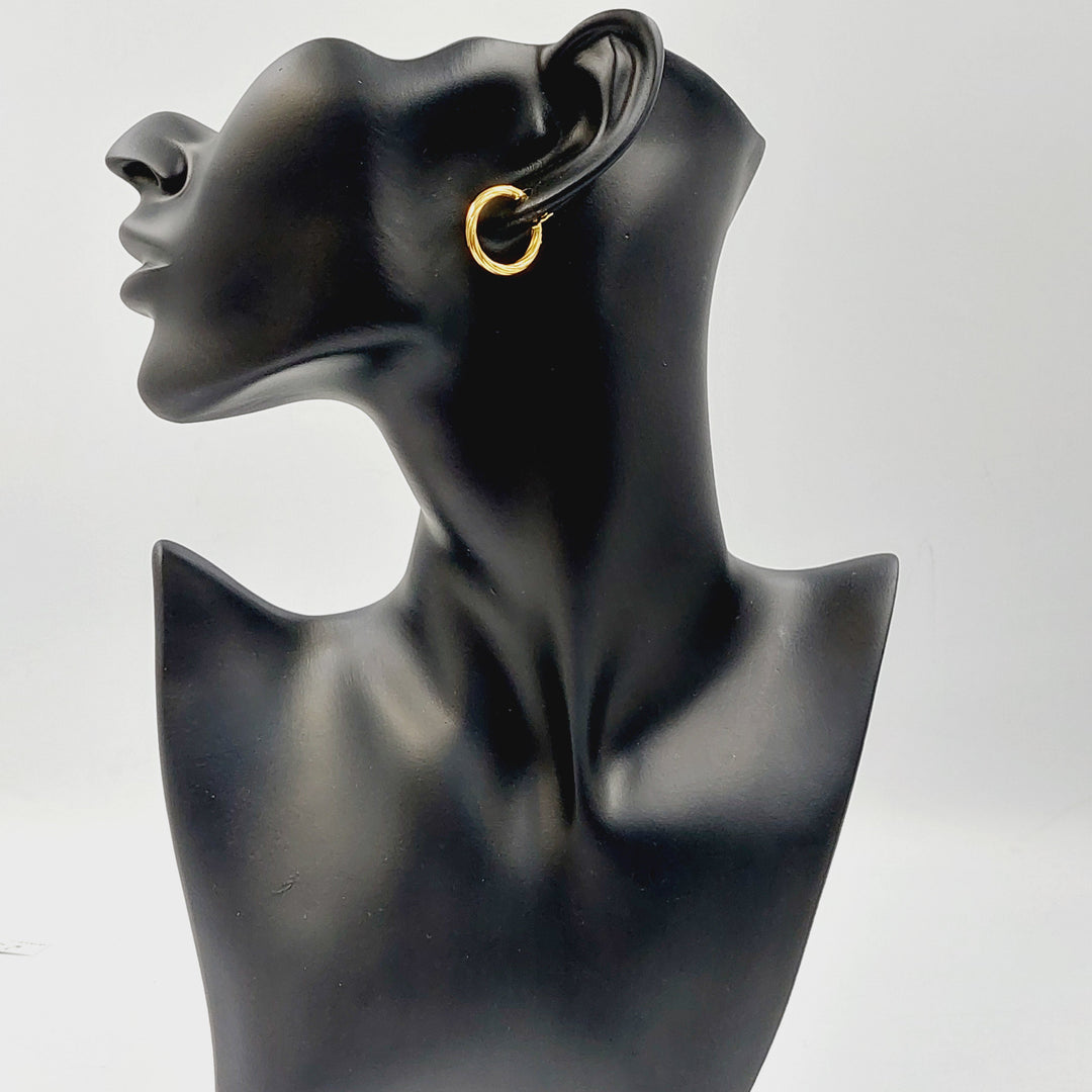 21K حلق ذبلة-مجوهرات الشيخ سعيد-Saeed Jewelry 