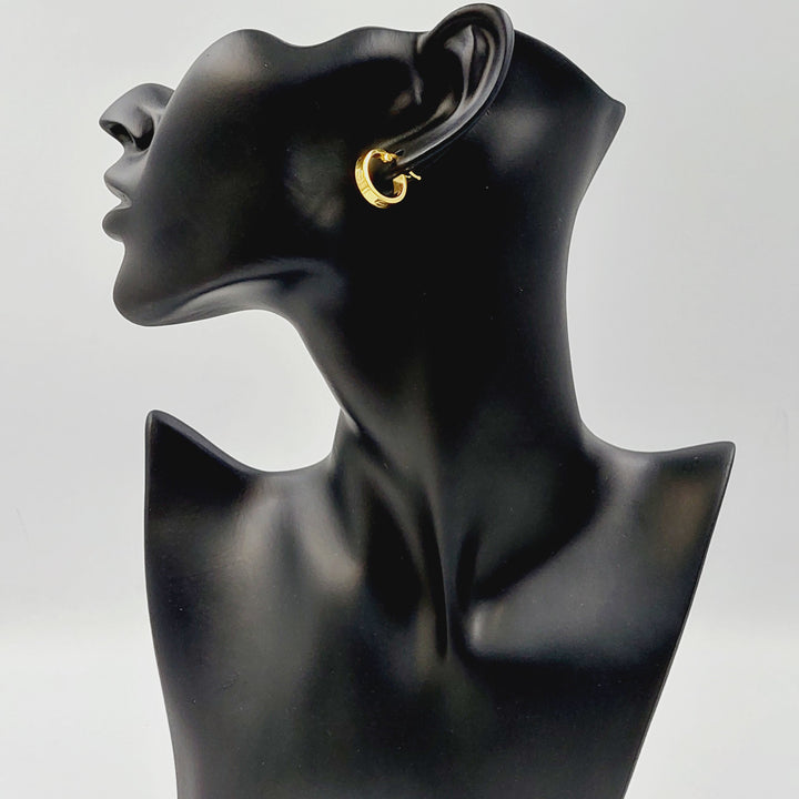 21K حلق ذبلة-مجوهرات الشيخ سعيد-Saeed Jewelry 