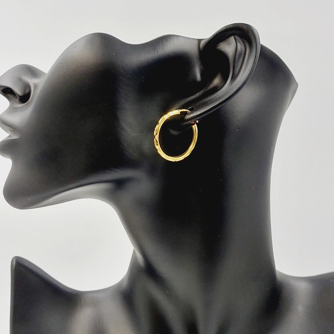 21K حلق ذبلة-مجوهرات الشيخ سعيد-Saeed Jewelry 