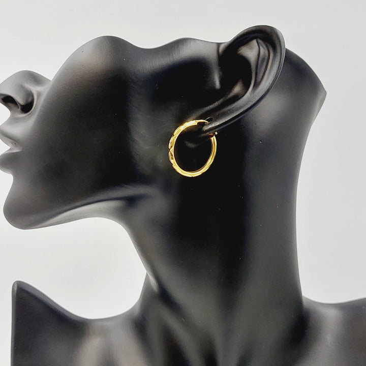 21K حلق ذبلة-مجوهرات الشيخ سعيد-Saeed Jewelry 