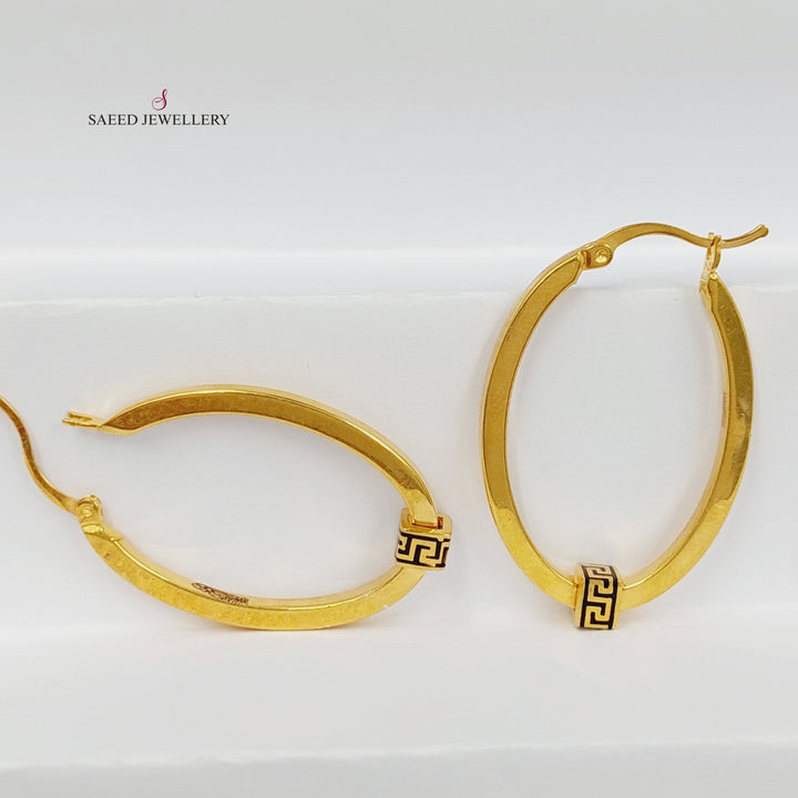 Hoop Earrings Made of 21K Gold by Saeed Jewelry 