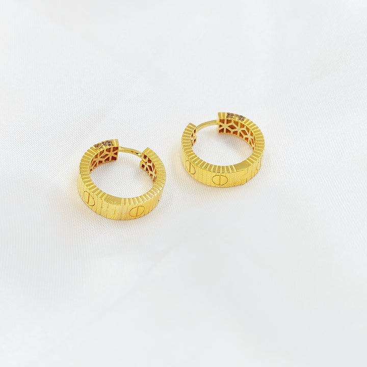 Hoop Earrings Made of 21K Gold by Saeed Jewelry 