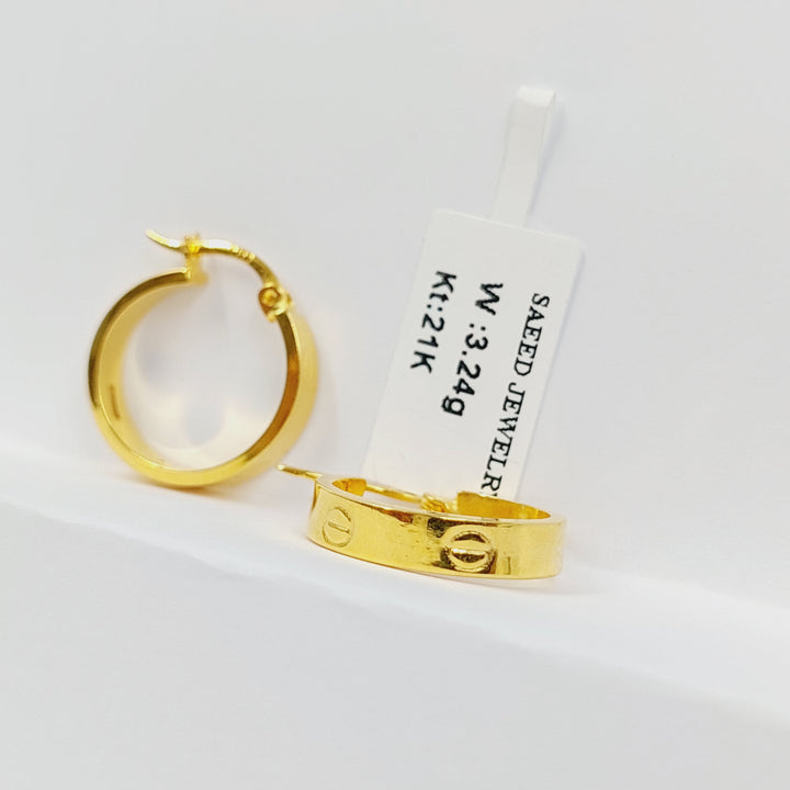 21K حلق ذبلة-مجوهرات الشيخ سعيد-Saeed Jewelry 