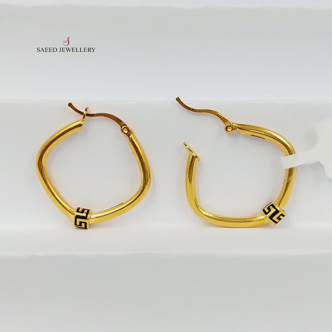 Hoop Earrings Made of 21K Gold by Saeed Jewelry 