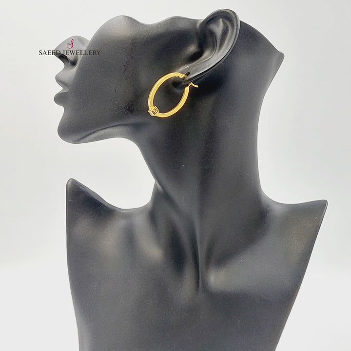 Hoop Earrings Made of 21K Gold by Saeed Jewelry 