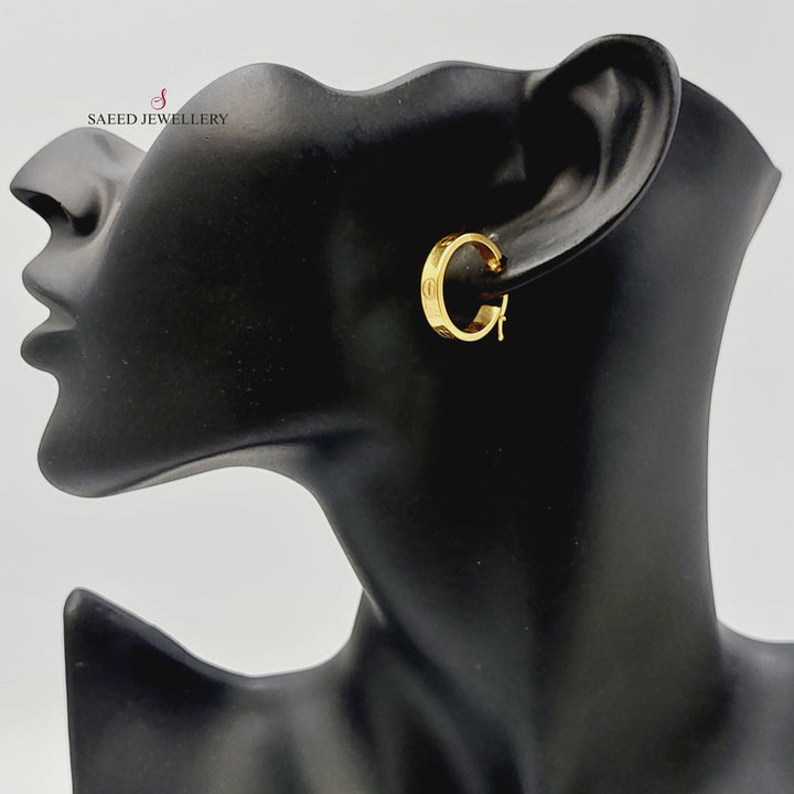 Hoop Earrings Made of 21K Gold by Saeed Jewelry 