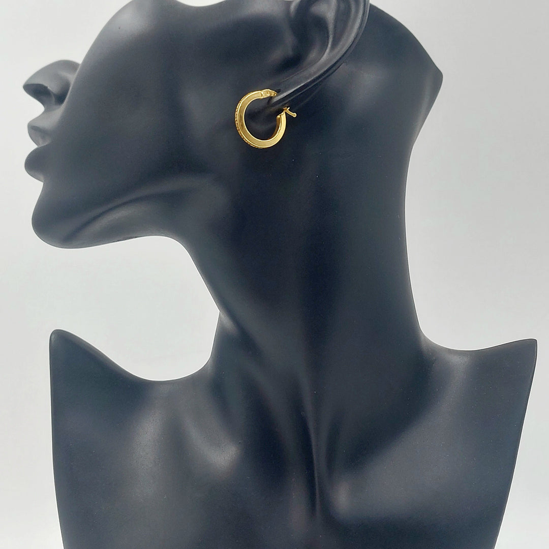 21K حلق ذبلة-مجوهرات الشيخ سعيد-Saeed Jewelry 