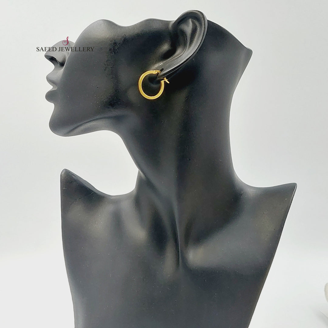 Hoop Earrings Made of 21K Gold by Saeed Jewelry 
