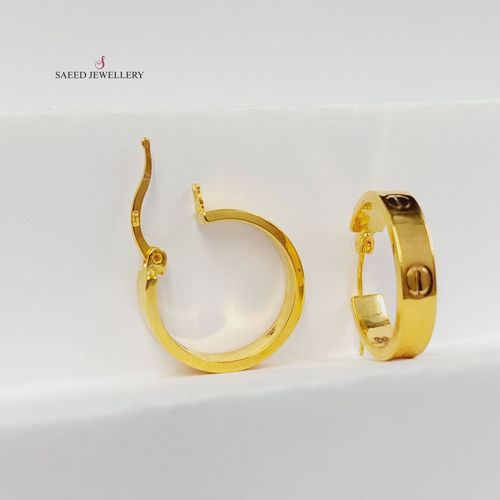 Hoop Earrings Made of 21K Gold by Saeed Jewelry 