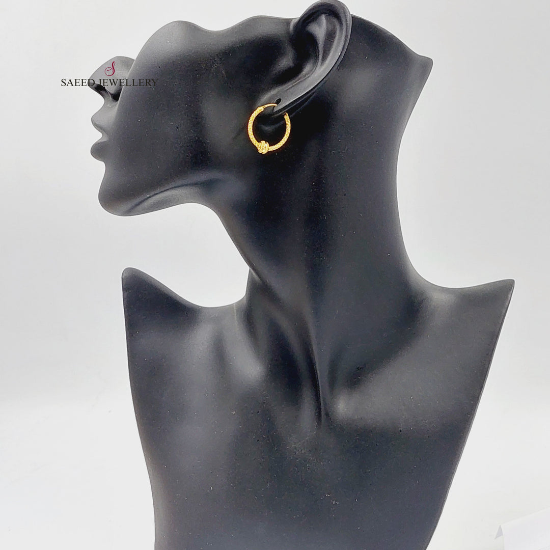 21K Gold Hoop Earrings by Saeed Jewelry - Image 4