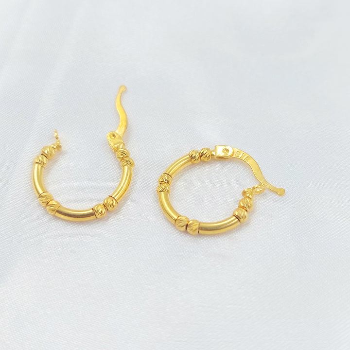 Hoop Earrings Made of 21K Gold by Saeed Jewelry 