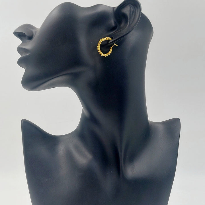 21K حلق ذبلة-مجوهرات الشيخ سعيد-Saeed Jewelry 