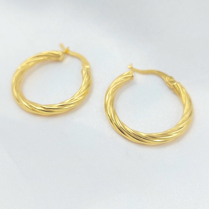 21K حلق ذبلة-مجوهرات الشيخ سعيد-Saeed Jewelry 