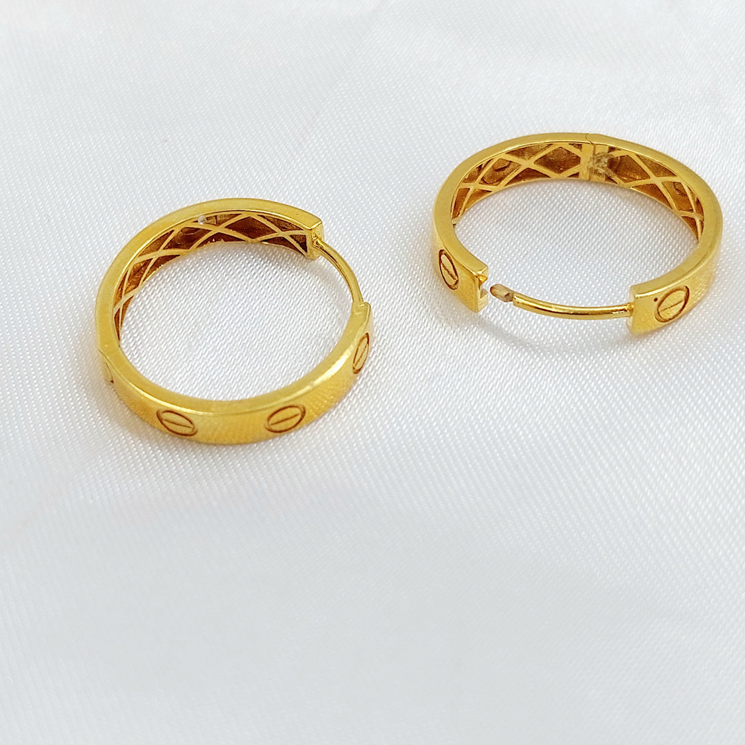21K حلق ذبلة-مجوهرات الشيخ سعيد-Saeed Jewelry 