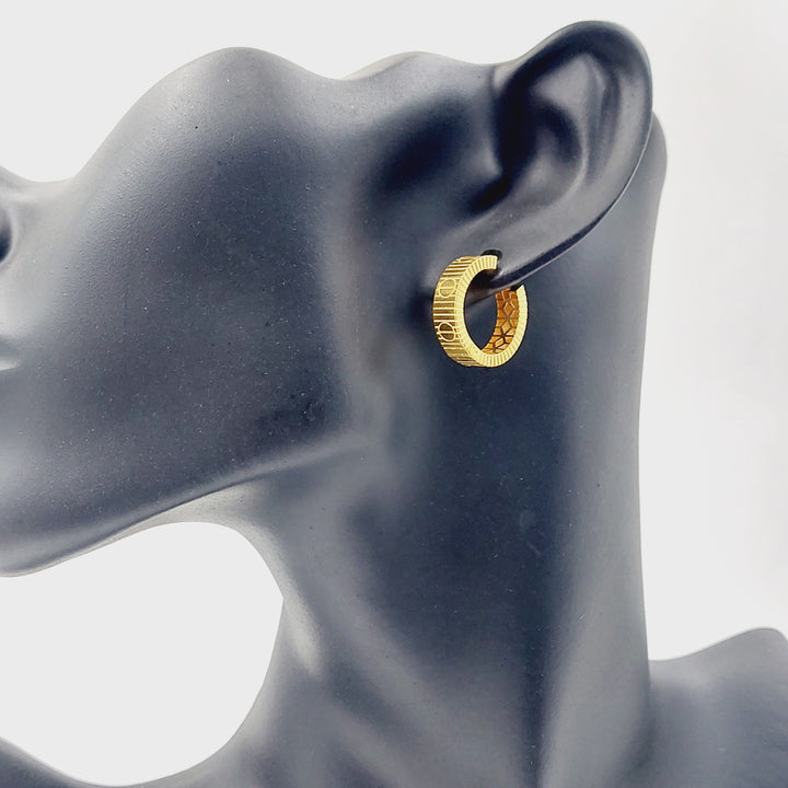 Hoop Earrings Made of 21K Gold by Saeed Jewelry 