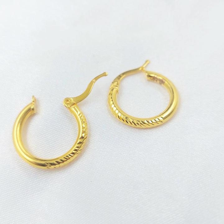 Hoop Earrings Made of 21K Gold by Saeed Jewelry 