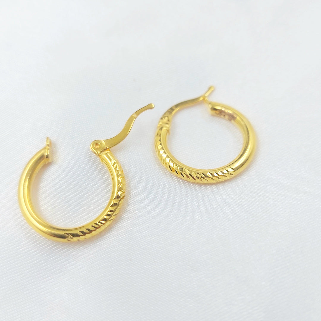 Hoop Earrings Made of 21K Gold by Saeed Jewelry 