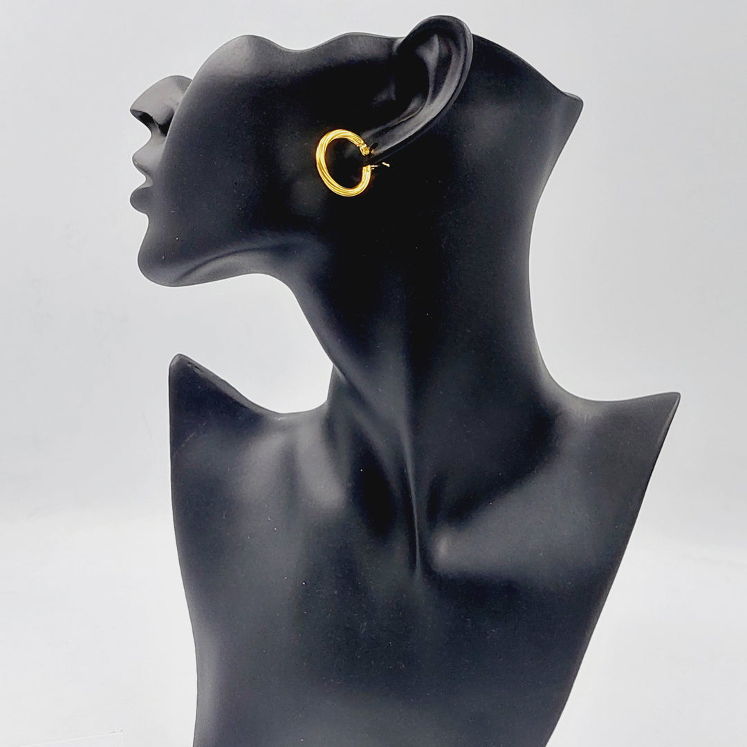 21K Gold Hoop Earrings by Saeed Jewelry - Image 3