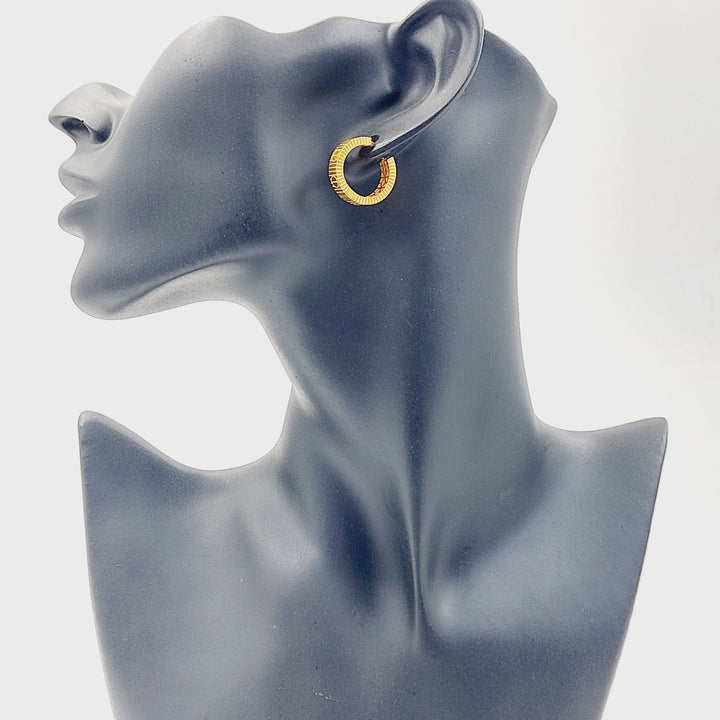 Hoop Earrings Made of 21K Gold by Saeed Jewelry 
