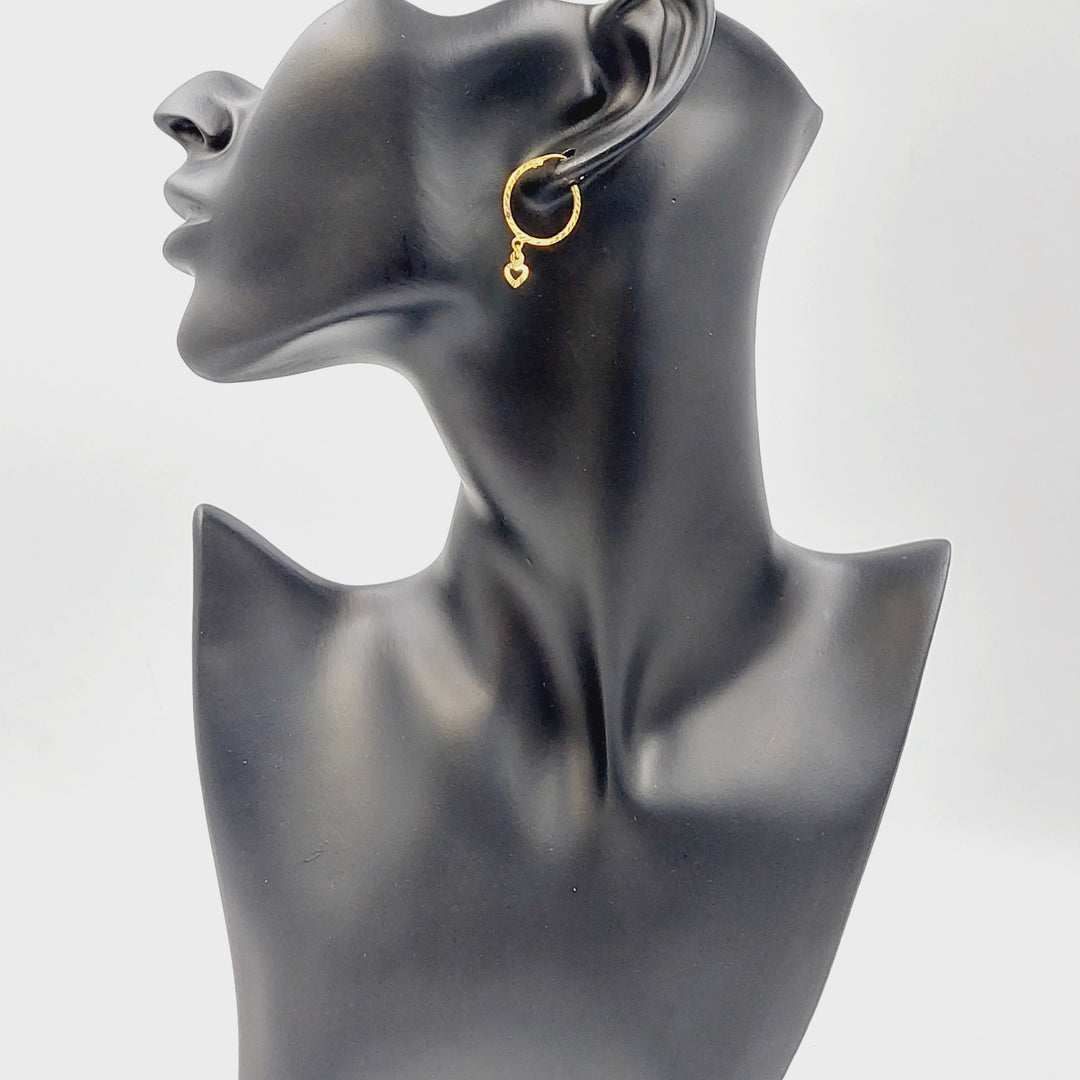 21K حلق ذبلة-مجوهرات الشيخ سعيد-Saeed Jewelry 