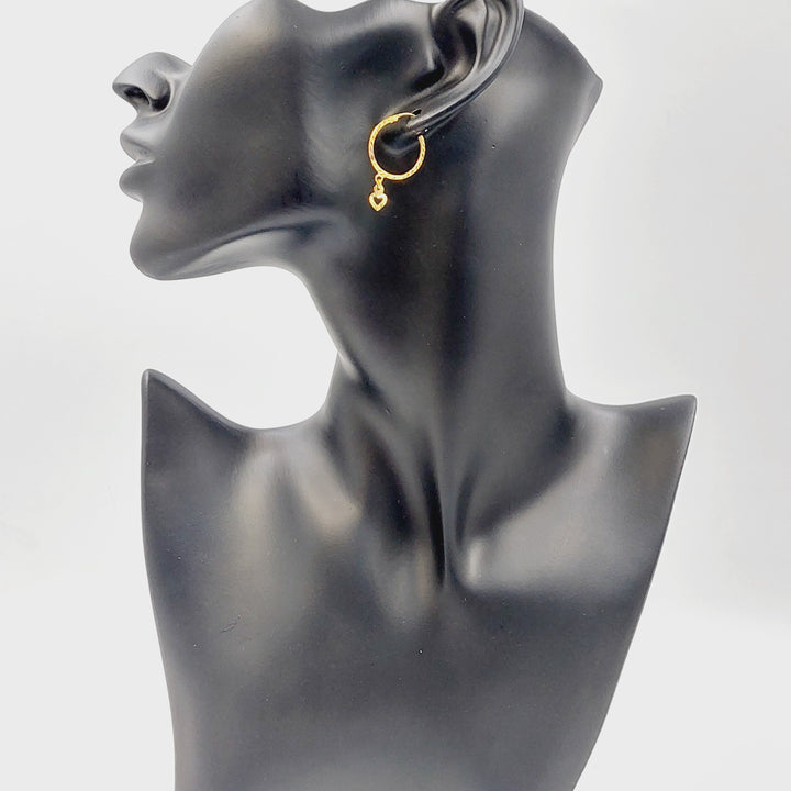 21K حلق ذبلة-مجوهرات الشيخ سعيد-Saeed Jewelry 
