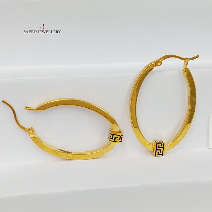 Hoop Earrings Made of 21K Gold by Saeed Jewelry 