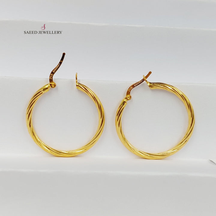 Hoop Earrings Made of 21K Gold by Saeed Jewelry 