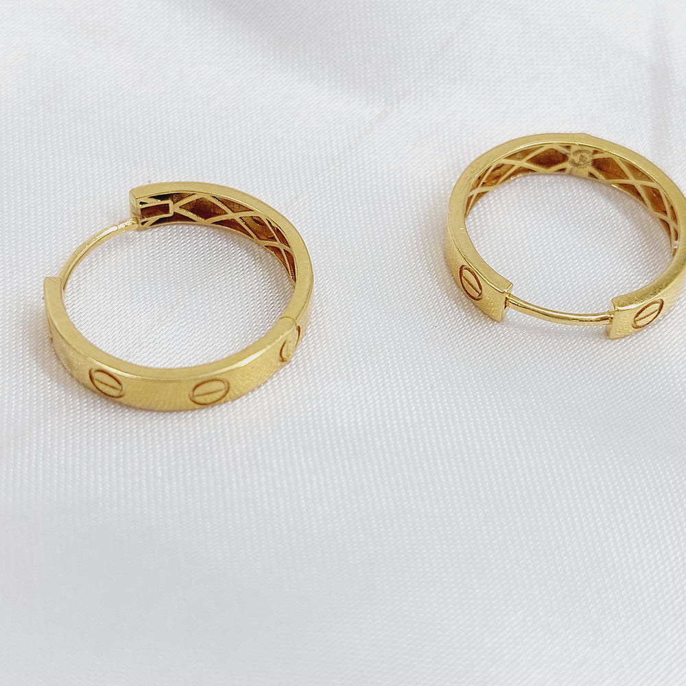 21K حلق ذبلة-مجوهرات الشيخ سعيد-Saeed Jewelry 