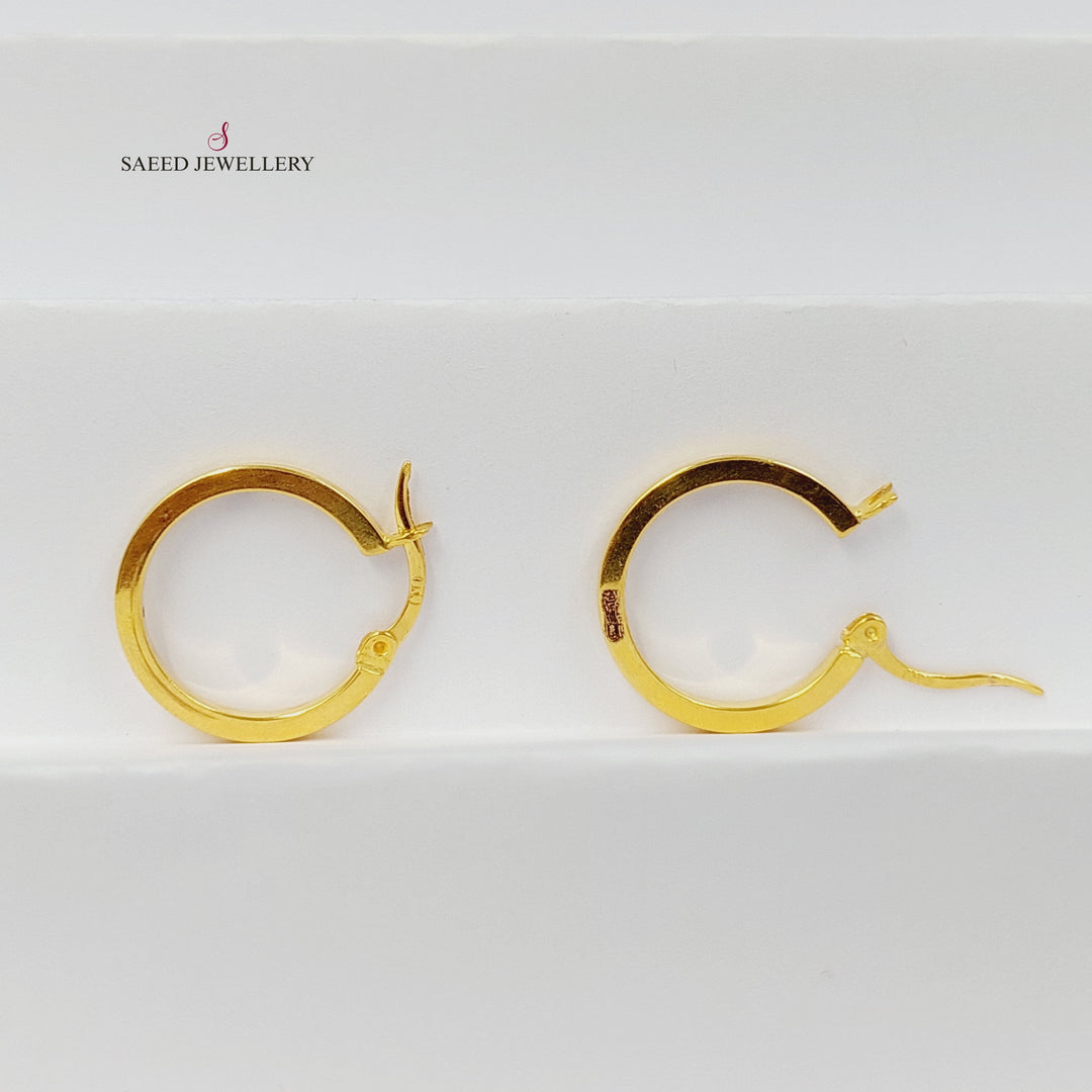 Hoop Earrings Made of 21K Gold by Saeed Jewelry 