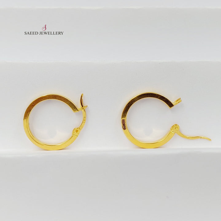 Hoop Earrings Made of 21K Gold by Saeed Jewelry 