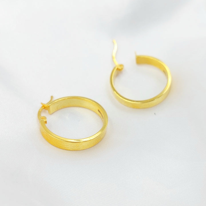 Hoop Earrings Made of 21K Gold by Saeed Jewelry 